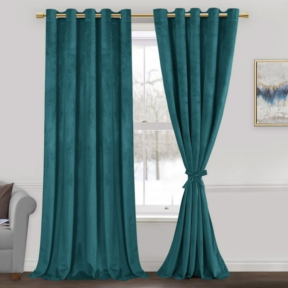 Other - JIUZHEN Velvet Curtains 96 Inch Long 2 Panel